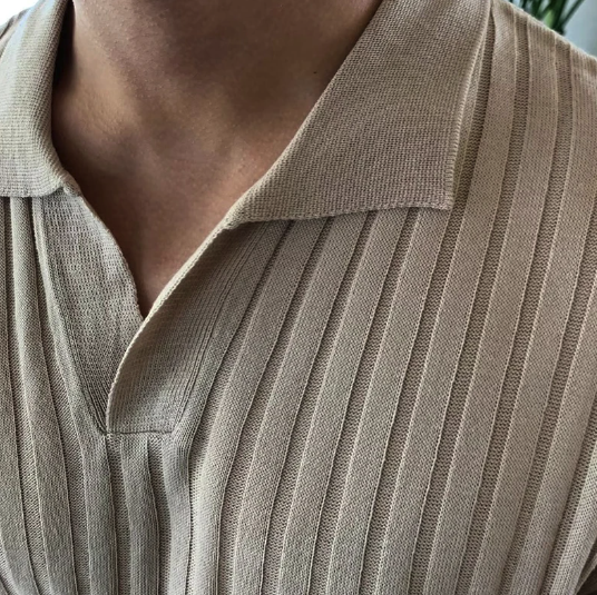 Laarhoven™ | Geribde Katoenen Polo